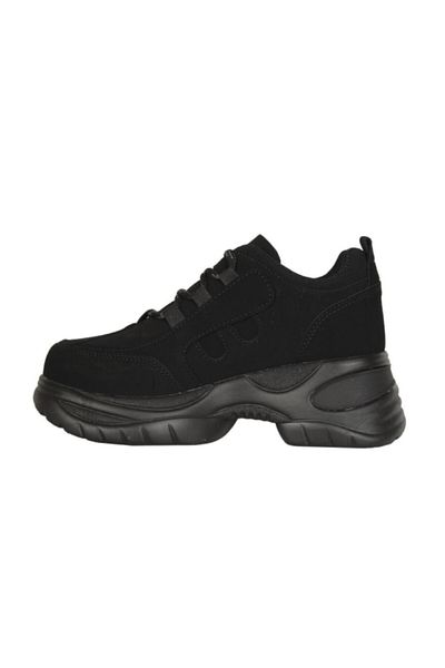 M.P. Pantofi sport casual de damă cu talpă groasă neagră St03679 201-305zn