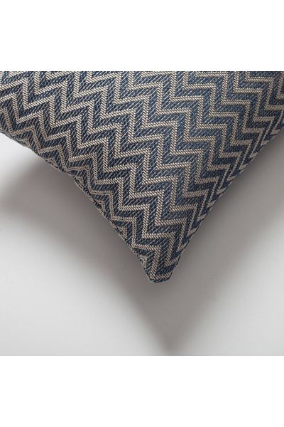 Fineroom Living " Orsa " - Pernă de in țesătură cu model în zig-zag 30x50 (pernă interioară inclusă)