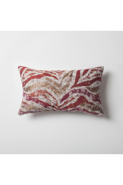 Fineroom Living " Rio " - Zebra Patterned Viscose Woven Throw Pillow 30x50 (Includes Inner Pillow)