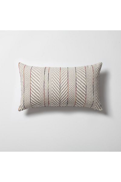 Fineroom Living " Sense " - Linen Gradient Striped Herringbone Patterned Throw Pillow 30x50 (Inner Pillow Included)