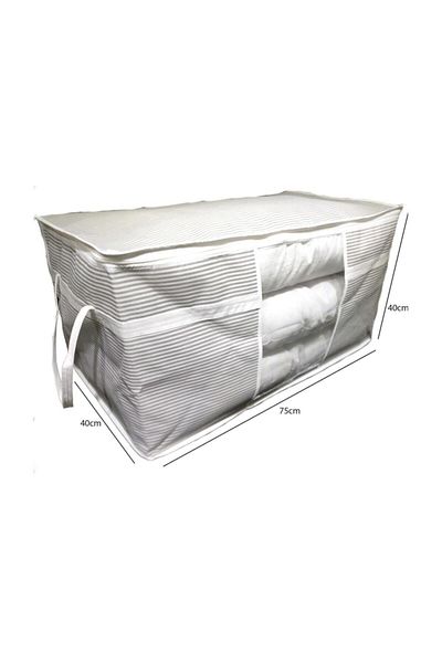ALAS Pillow with Storage Window 75x40x40 Cm - Cotton - White