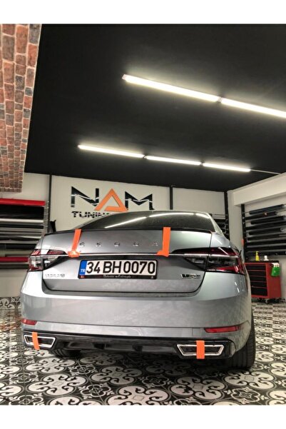 NamTuning Skoda Superb Mk3 2015 S Difüzör Sport +egzos Ucu (krom) P Black