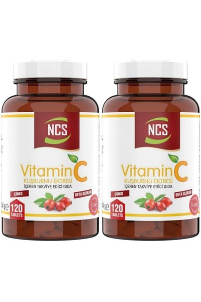 NCS Vitamin C 1000 Mg Beta Glutan Rosehip 120 Tablets X 2 Boxes