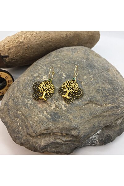 Porsuk Alternatif El Yapımı Hayat Ağacı Etnik Küpe