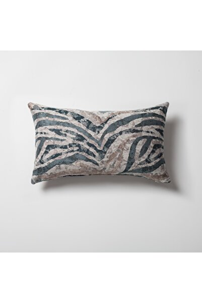 Fineroom Living "ريو" - وسادة رمي منسوجة من الفيسكوز بنقش حمار وحشي مقاس 30×5...