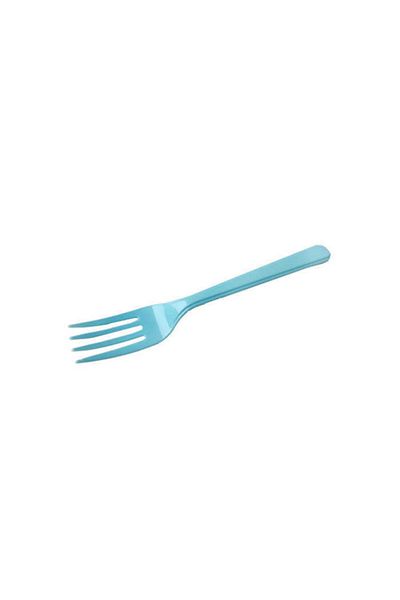 PARTİSERÜVENİ Plastic Fork Blue Color Pk 25 Pieces