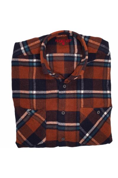 Baki Gömlekleri Hakiki Oduncu Kışlık Erkek Gömleği Çift Cepli Uzun Kollu
