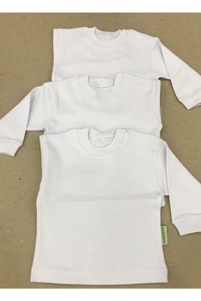 bebedino Top Badi Long Sleeve (PACK OF 3) White Color 0-24 Months