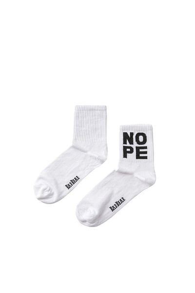 Bad Bear Unisex White Socks