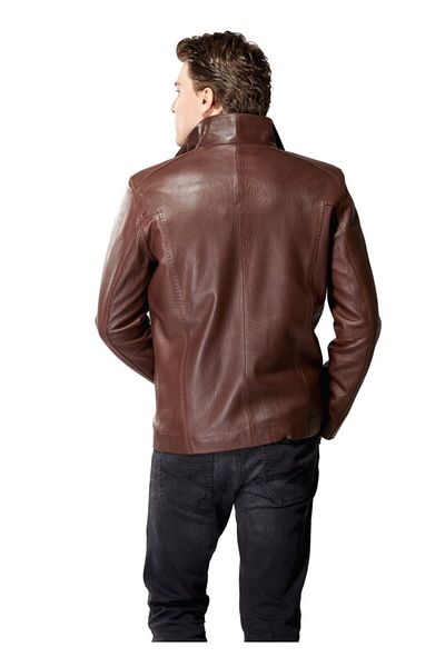 Hodore Men's Nile Brown Leather Coat