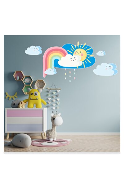 Sticker Sepetim Autocolant de perete pentru cameră pentru copii cu nori de so...