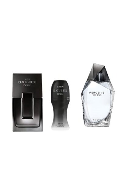 AVON Perceive Edt 100 Ml Erkek Parfümü Black Suede Dark For Him 75ml Black Su...