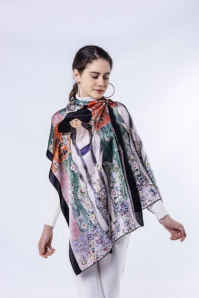Nomads Felt Silk Scarf| 55x180 cm| Gustav Klimt Adele Bloch Bauer| Nomads Felt
