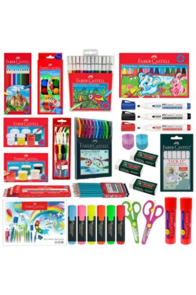 Faber Castell Faber 25 Parça Okul Ögrenci Kirtasiye Boya Seti