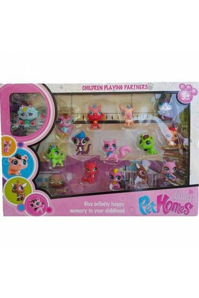 Minişler Pet Shop Minişler Family 15 Piece Minişler - Littlest Pet Homes Minişler - Petshops Family