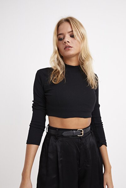 Cool & Sexy Dámská černá poloviční rybářská halenka CG113