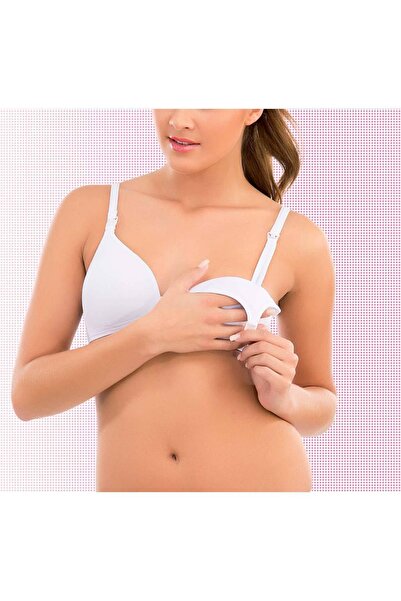 imer Γυναικείο χτενισμένο βαμβακερό σουτιέν με κάλυμμα για θηλασμό