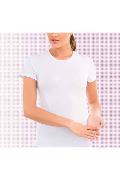 imer Жіночий трикотажний модальний футболка з круглим вирізом і короткими рук...