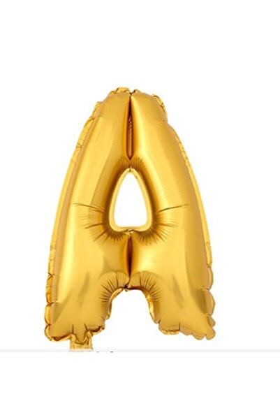 PARTİSERÜVENİ بالون ورق حروف حرف A ذهبي 34 بوصة (76 سم)