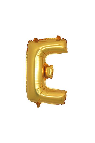 PARTİSERÜVENİ رسالة بالون فويل حرف E ذهبي 34 بوصة (76 سم)