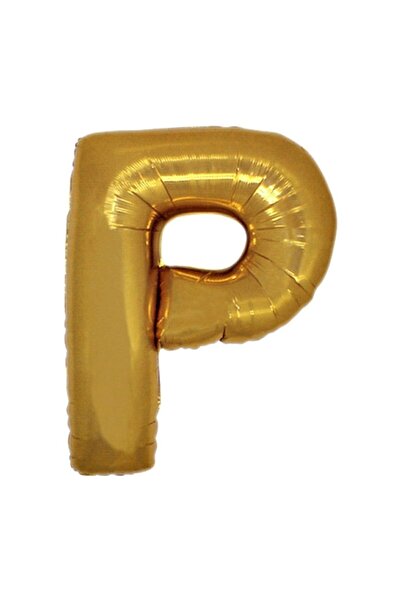 PARTİSERÜVENİ حرف بالون فويل حرف P ذهبي 34 بوصة (76 سم)