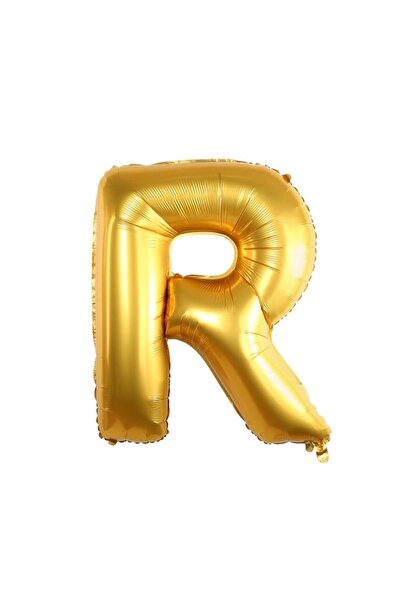 PARTİSERÜVENİ رسالة بالون فويل R رسالة ذهبية 34 بوصة (76 سم)
