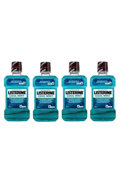 Listerine ماء العناية بالفم 250 مل من كول مينت - مجموعة من 4 قطع