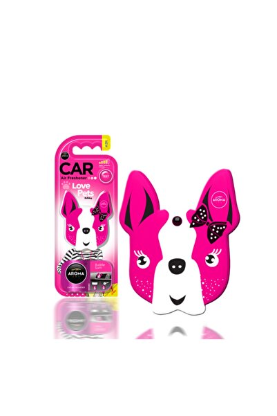 Car Air Freshener Love Pets Bulldog (pink Blossom)