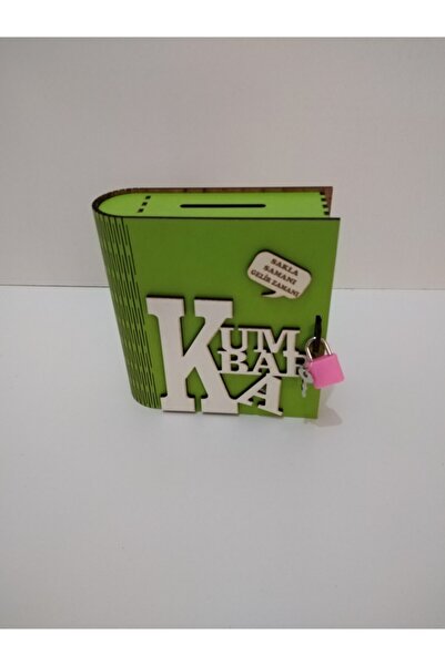 Ahşap Aksesuar Ahşap Kitap Görünümlü Dekoratif Kumbara