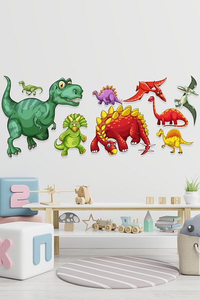 Tilki Dünyası Autocolant pentru cameră pentru copii din seria Dinozaur din vechiul timp