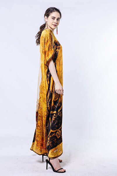 Nomads Felt Long Silk Dress| Gustav Klimt Freya's Tears| Nomads Felt