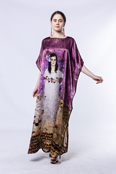 Nomads Felt Uzun İpek Elbise | Gustav Klimt Eugenia Primavesi | Nomads Felt
