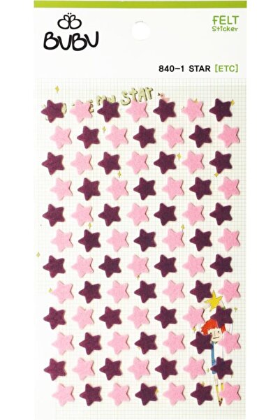 Bubu Lüx Keçe Stıcker Renkli Yıldızlar Küçük Ls0026