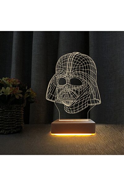 Vipyol 3d Star Wars Darth Vader Lamba Çocuk Odası Gece Lambası