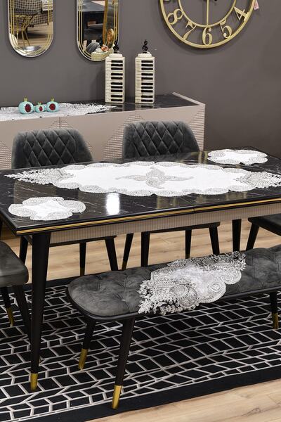 L Â Y U Z Â L HOME Lüks Kadife Salon Takımı 5 Parça