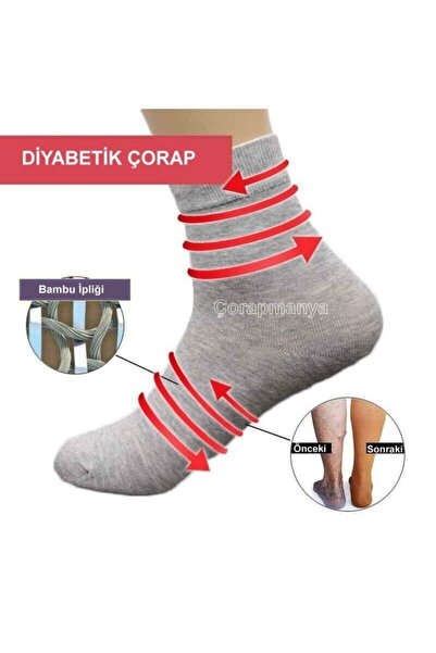 çorapmanya 6 pari raznobojnih bambusovih čarapa za muškarce, dijabetičke čarape
