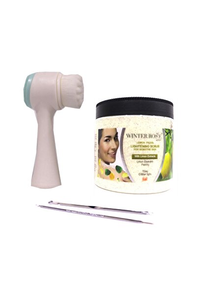 Kontes Lıghtenıng Scrub Limon Ekstraktlı Peeling + Cilt Temizleme Fırcası+kom...
