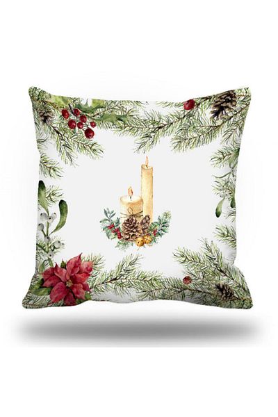 KIRLENTİM Winter Group Digital Printed Decorative Throw Pillow Cover