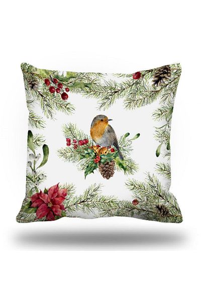 KIRLENTİM Winter Group Digital Printed Decorative Throw Pillow Cover