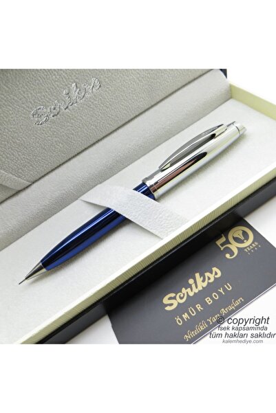 Scrikss 39 Lacivert Krom Versatil Kalem | Oscar | Isme Özel Kalem | Hediye Kalem