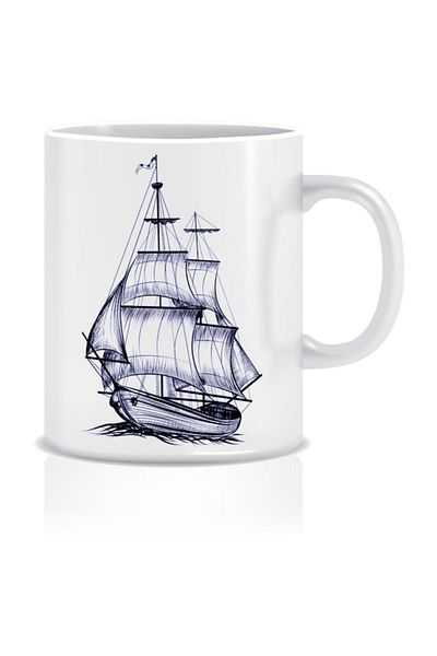 Officeküp كوب قهوة بورسلين من Sailing Away - أسود