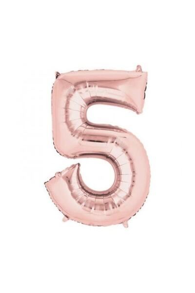 Mia 100 Cm Foil Rose Gold Number 5 Foil Balloon