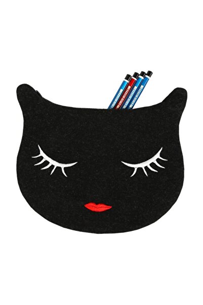 Ju Yaratıcı Tasarım Pencil Case with Cat Figure