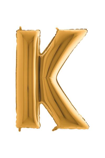 PARTİSERÜVENİ بالون حرف احباط حرف K ذهبي 34 بوصة (76 سم)