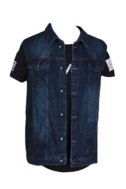 viking's line Erkek Koyu Mavi Denim Trent Yelek