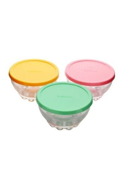 Paşabahçe Karaman 3-Piece Bowl Set with Lid - 96610