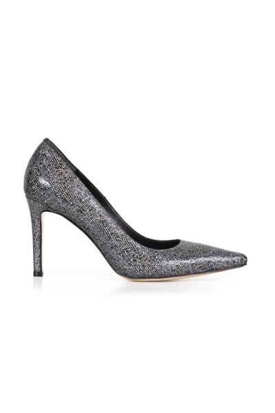 PİRCİ Kadın Gri Deri Stiletto