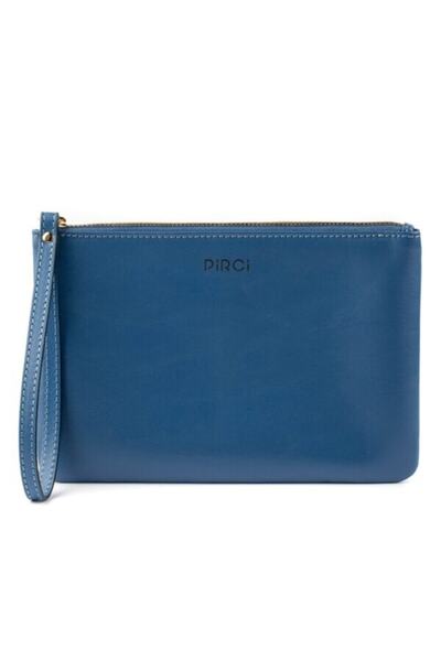 PİRCİ Kadın Lacivert Deri Pouch Çanta