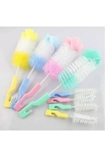 Çokuygunuz Unisex Bebek Renkli Plastik Hijyenik Biberon Temizleme Yıkama Fırç...