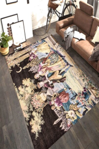 Resmiro Rönesans Tablo Desenli Dijital Baskılı Halı